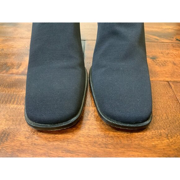 Donald J Pliner Navy Blue Square Toed Chunky Heels, Size 8 Narrow - Picture 3 of 9